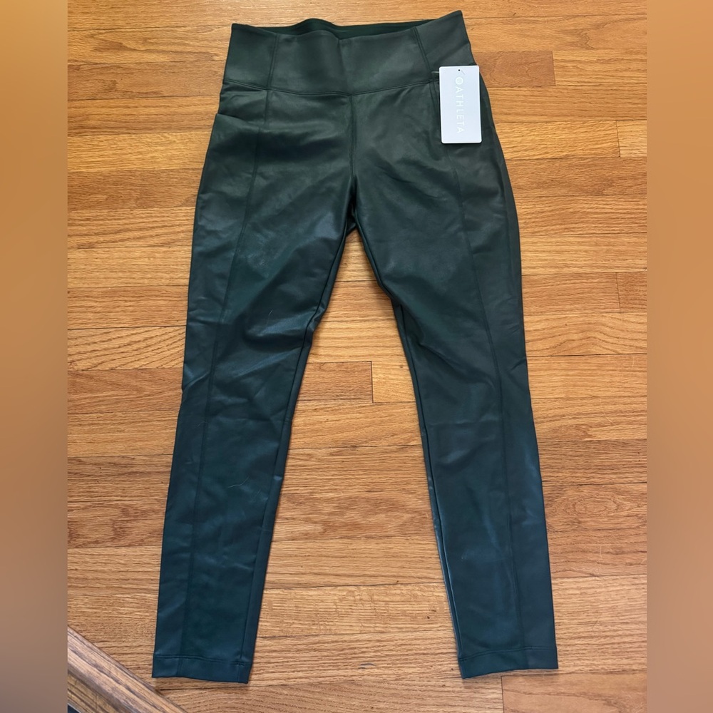 Athleta Delancey Gleam tight green M